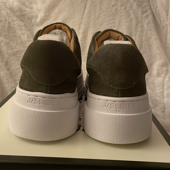 NWT J/SLIDES AMANDA Khaki Suede Sneaker - Picture 10 of 15